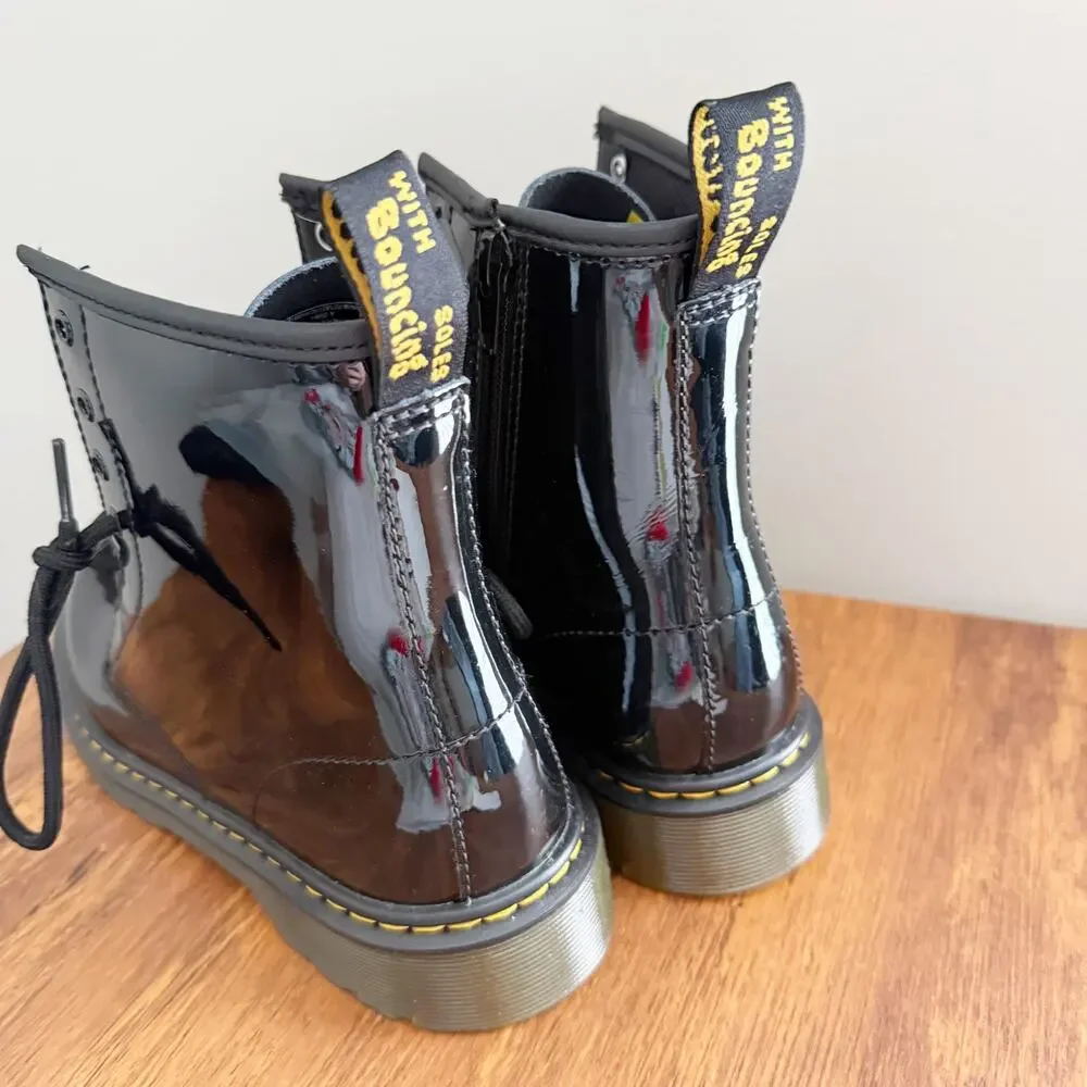 NEW Dr. Martens 1460 Patent Leather Lace Up Combat Boots Black Women's Size 6 - Picture 13 of 13